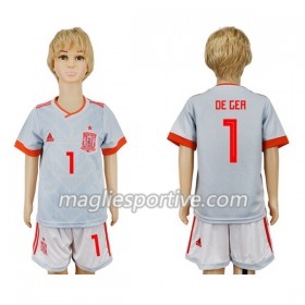 Completo Calcio Spagna De Gea 1 Bambino Divisa Trasferta Mondiali 2018